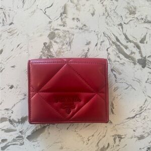 Prada Scarlet Quilted Wallet
